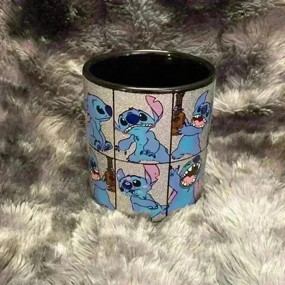 Silver Buffalo Disney Lilo &  Stitch Stitch Grid Glitter Mug - Picture 9 of 13